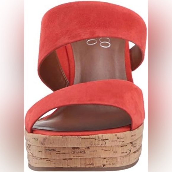 Women's Franco Sarto Fiore Wedge Sandal - Coral size 8.M - Picture 3 of 9